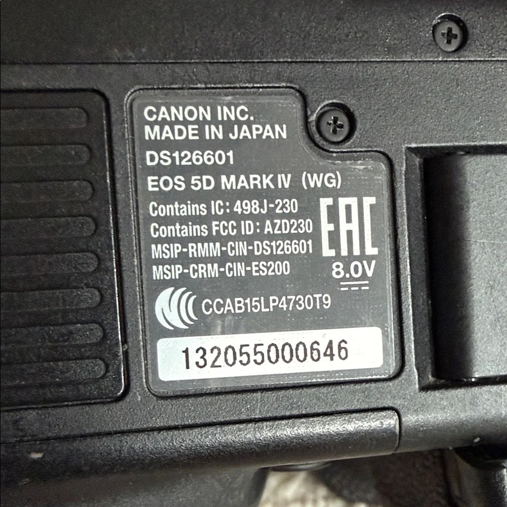 Canon EOS 5D Mark IV DSLR Camera - Sleek Black